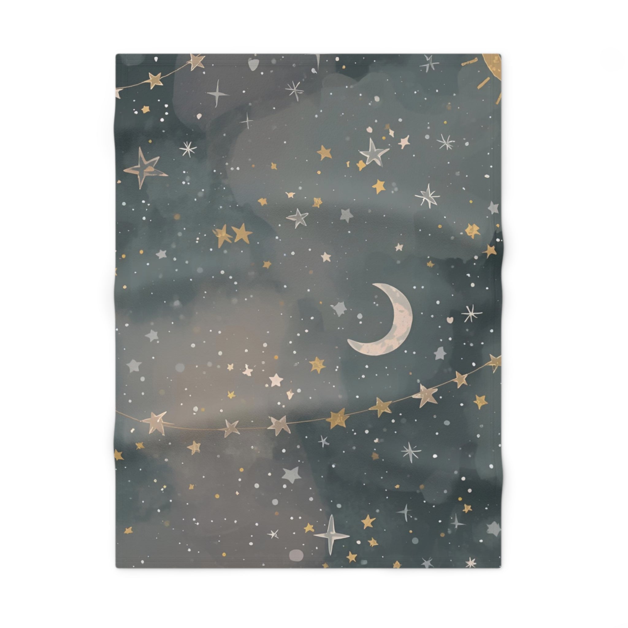 Celestial Soft Fleece Baby Blanket Starry Sky Nursery Decor - Rosetta Creative Boutique